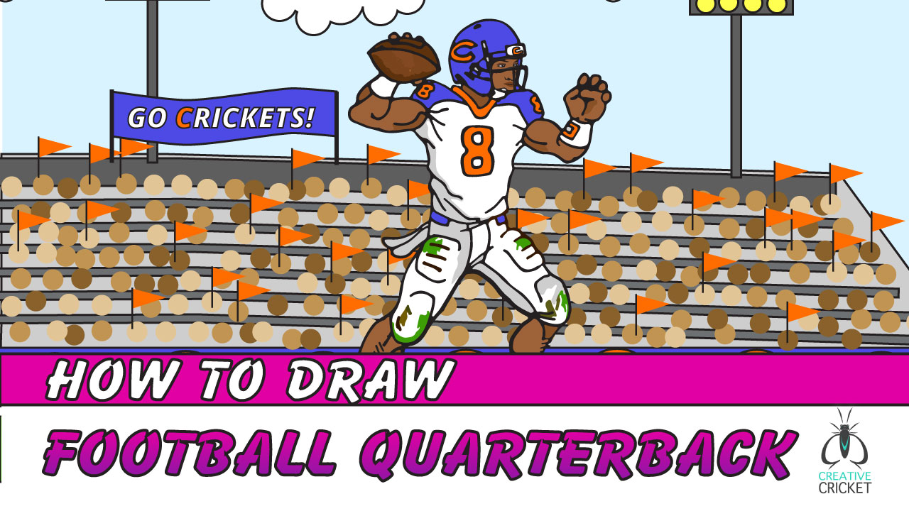 How to Draw a Football Player Quarterback Drawing Tutorial