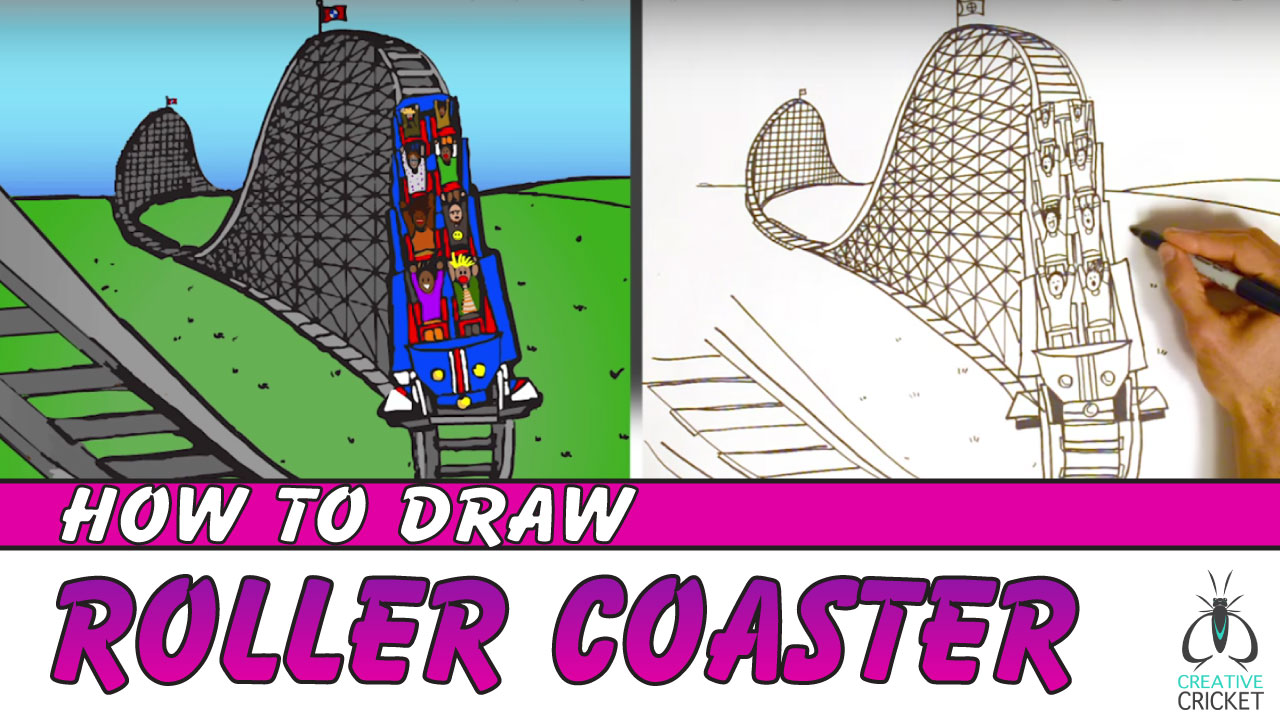 How to Draw a Roller Coaster Drawing Tutorial