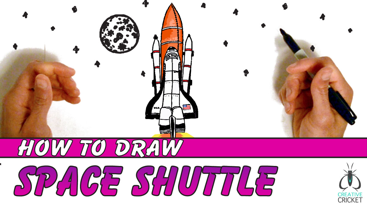 How to Draw a Space Shuttle Launch Drawing Tutorial